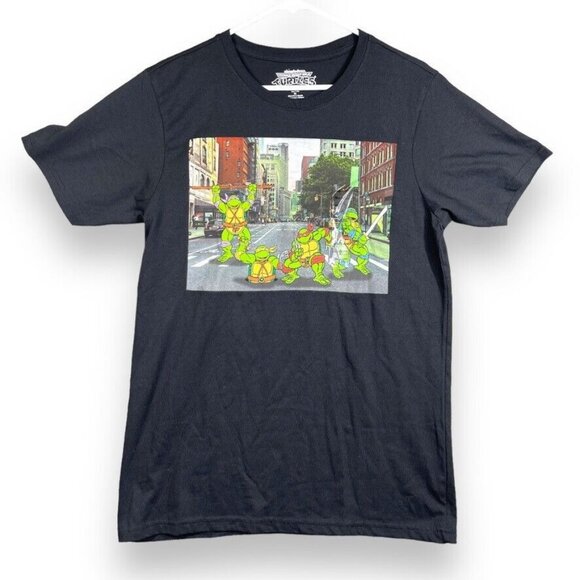 Nickelodeon Teenage Mutant Ninja Turtles Men's Size Medium Black Cotton T-Shirt - Picture 1 of 5